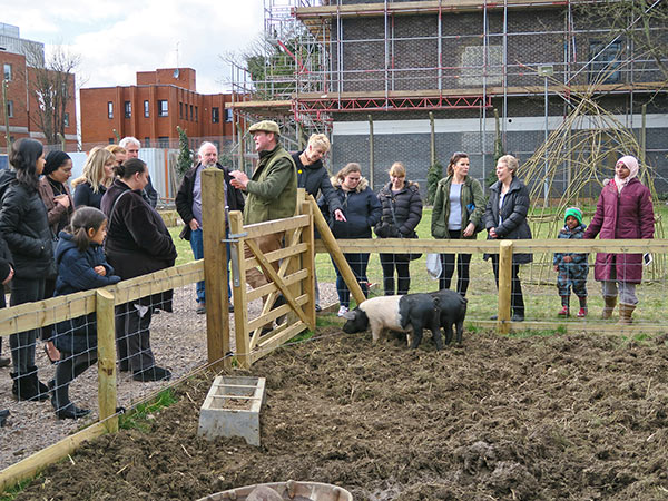 Nigel of Boardman Gelly speaking at School Farm opening day